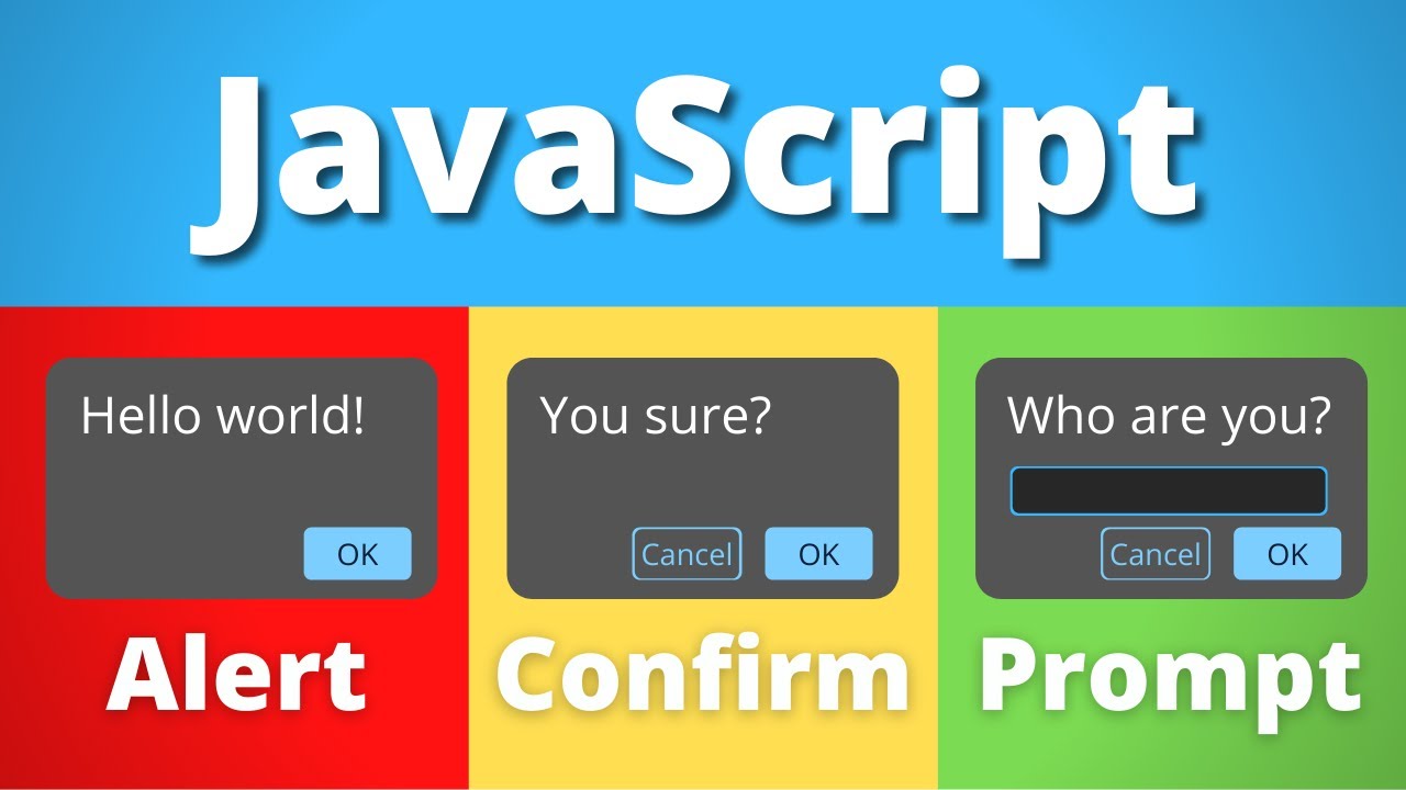 How to do JavaScript Popups (alert, confirm, prompt examples)